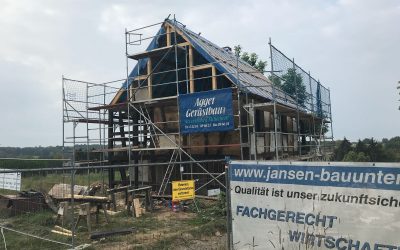 Neue Balken im Giebel